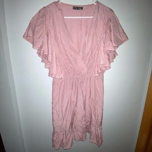 Light Pink Ruffle Light Weight Dress